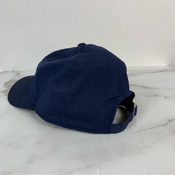 Greg Norman Mens Embroidered Shark Navy Blue Logo Golf Adjustable Cap - Picture 4 of 8